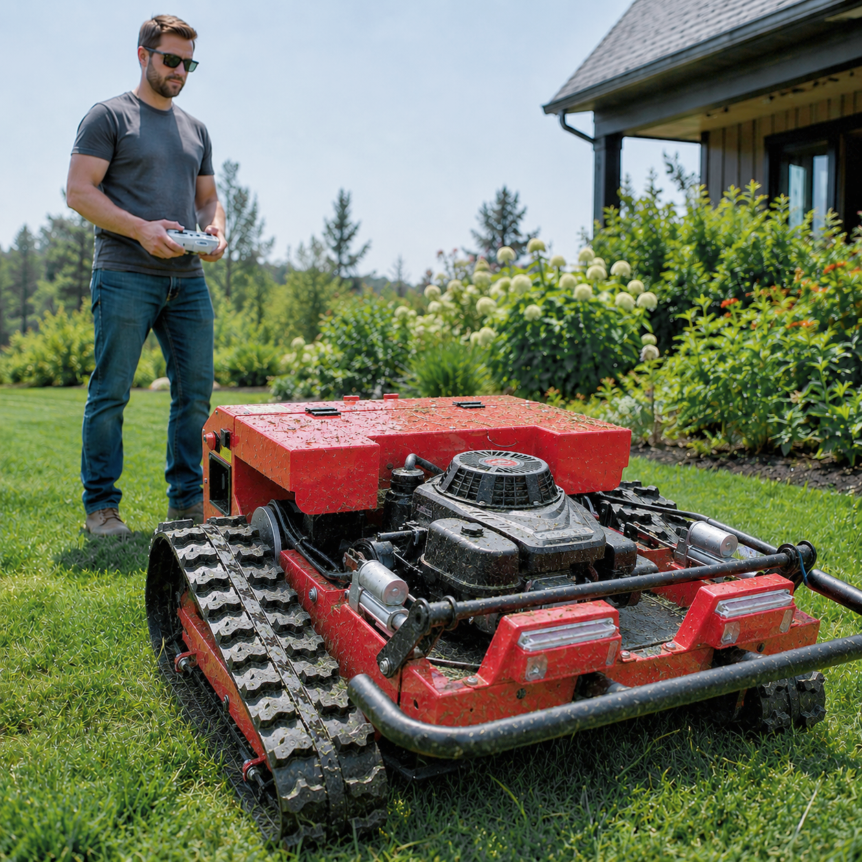 Smart Garden Box - Mesin Pemotong Rumput Crawler Pintar dengan