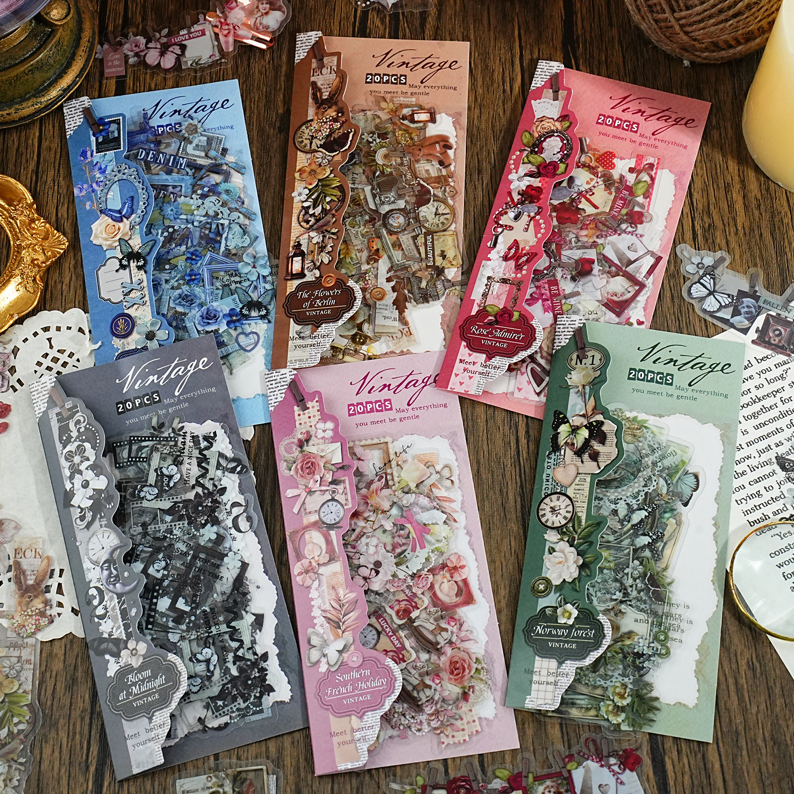 Garden Journal Planner - 20 Buah/1Lot Stiker Buku Tempel Kawaii