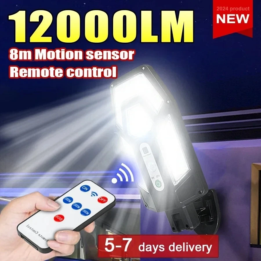 Smart Garden Lamp - Lampu Dinding Tenaga Surya 12000LM yang