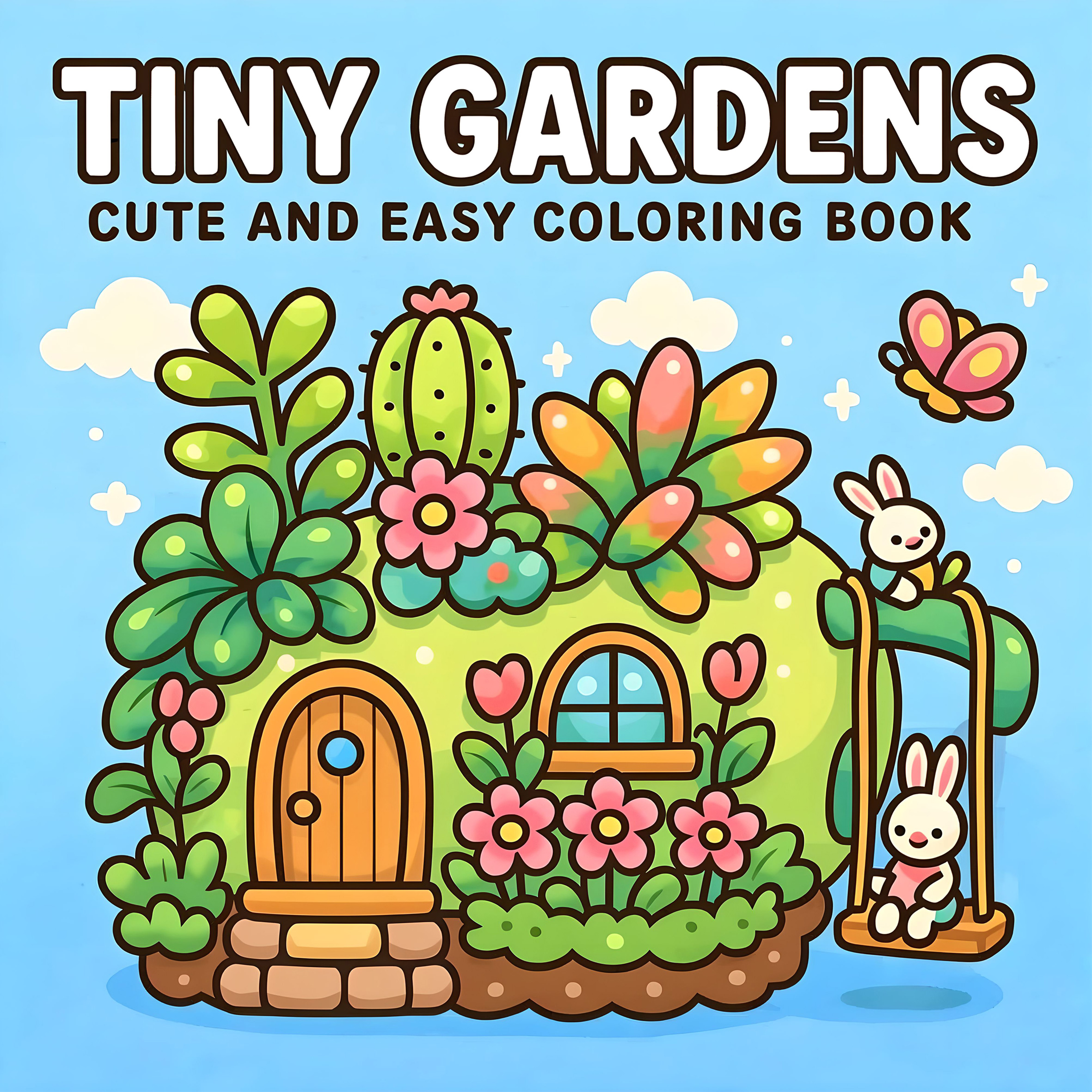 Garden Journal Planner - Buku Mewarnai TINY GARDENS untuk Dewasa