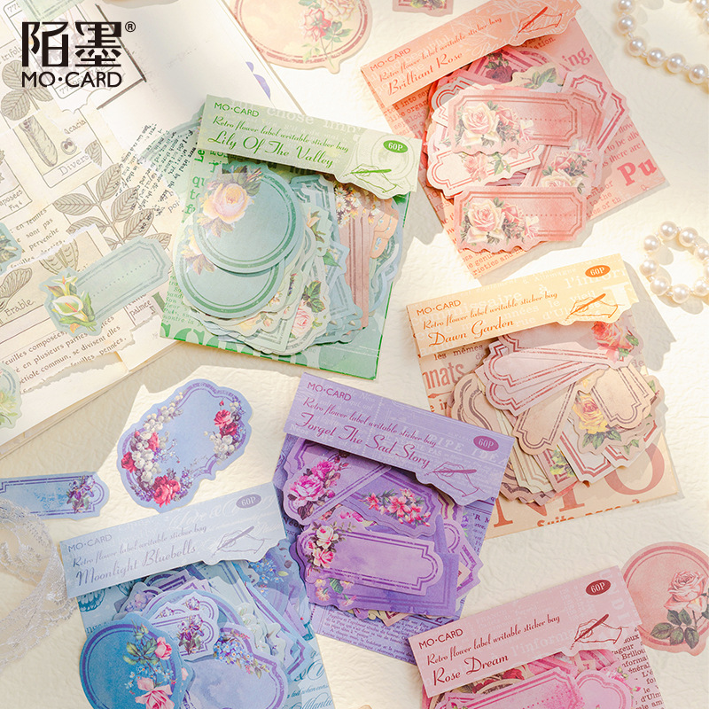 Garden Journal Planner - 60 Buah Stiker Alat Tulis Kawaii
