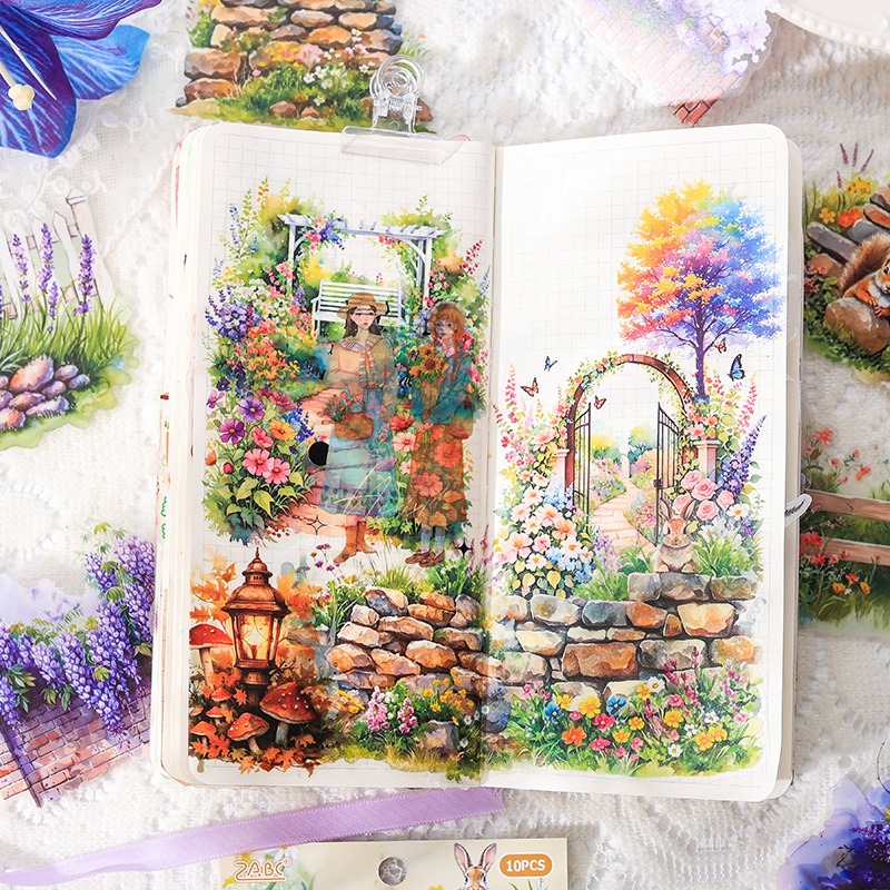 Stiker Die-Cut Vintage Secret  - Garden Journal Planner ulasan dan harga