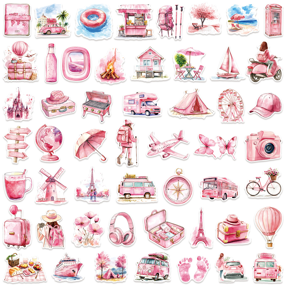 50-100 PCS Stiker Grafiti Warn - Garden Journal Planner ulasan dan harga