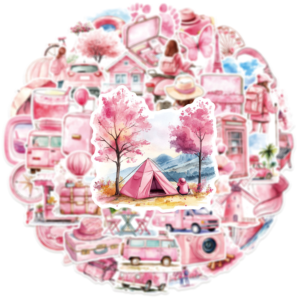 50-100 PCS Stiker Grafiti Warn - Garden Journal Planner ulasan dan harga