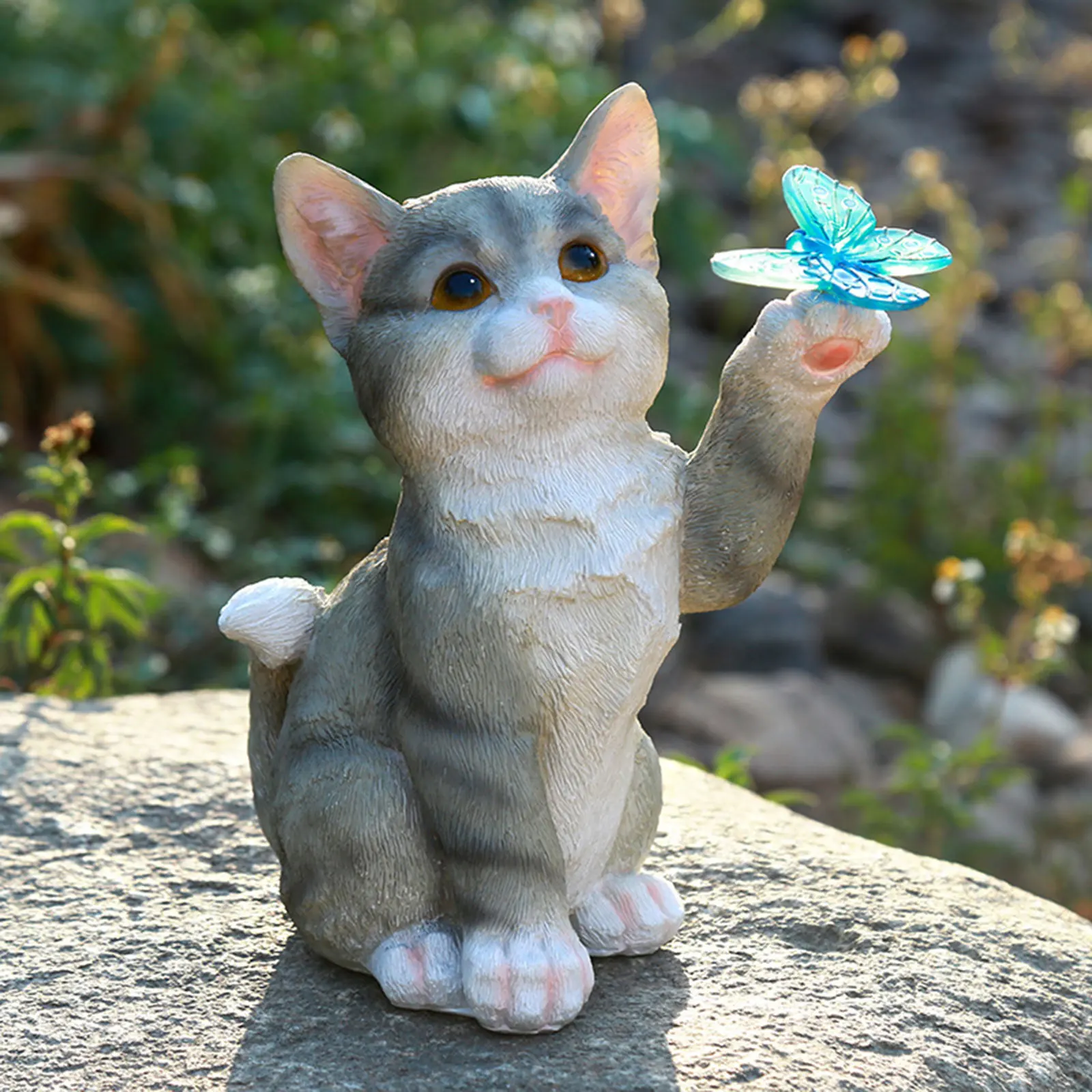 Patung Patung Kucing Luar Ruan - Smart Garden Lamp ulasan dan harga