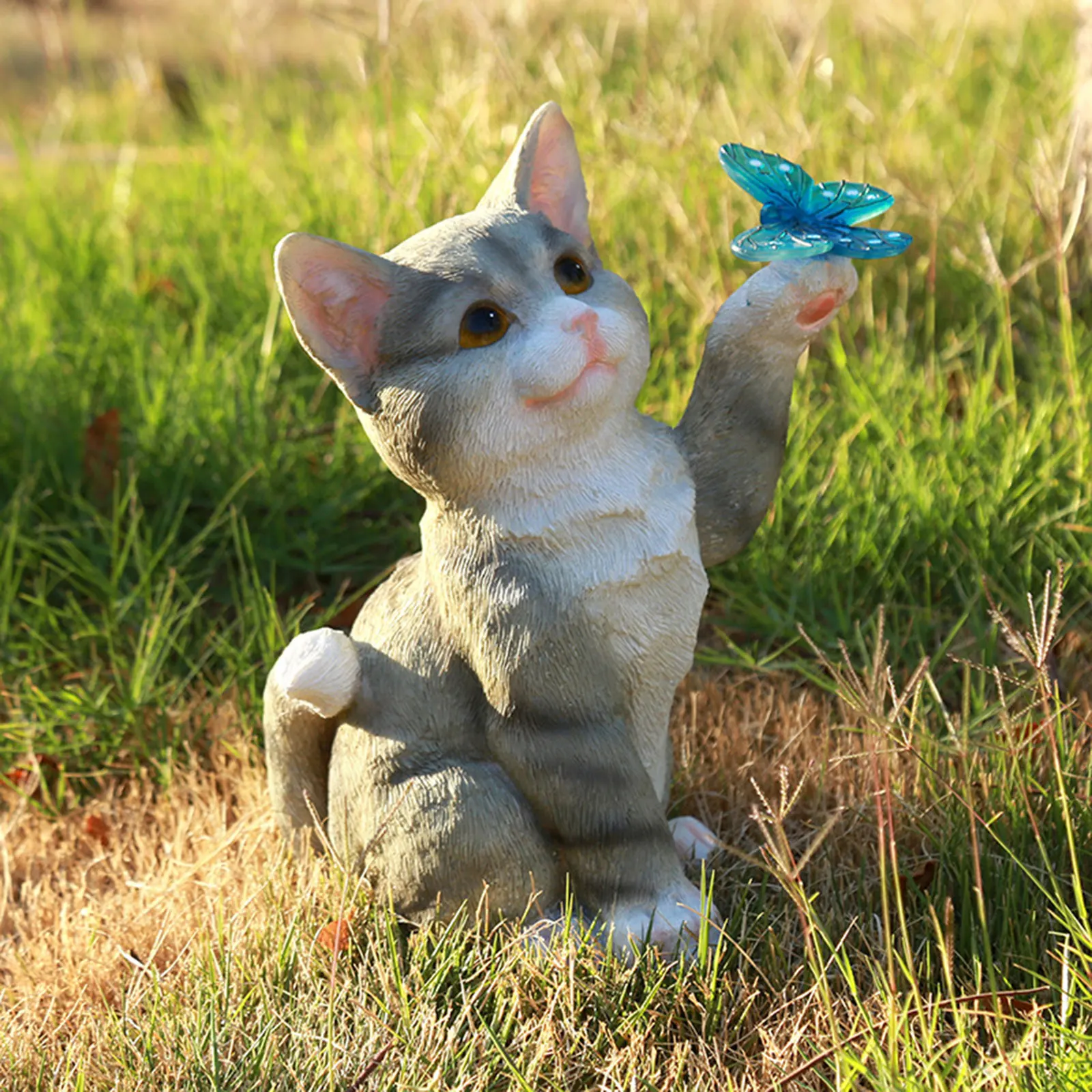 Patung Patung Kucing Luar Ruan - Smart Garden Lamp ulasan dan harga